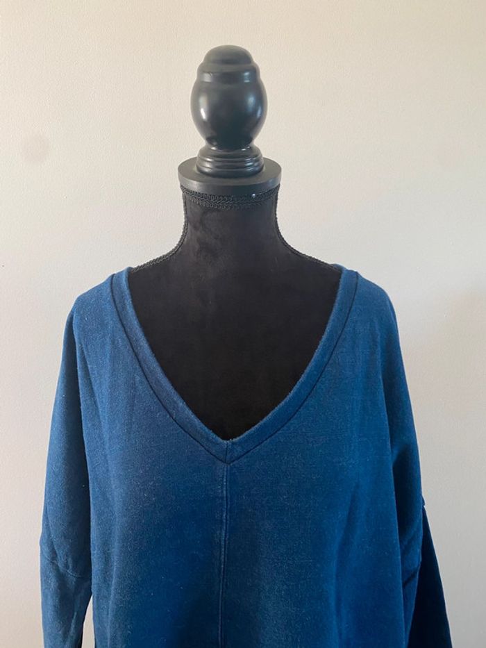Sweat Esprit taille M / L coupe oversize bleu marine - photo numéro 2
