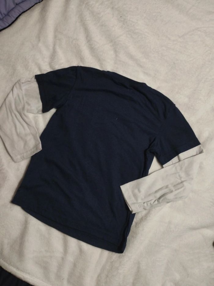 T shirt manche longue Complices 8 ans bleu marine - photo numéro 2