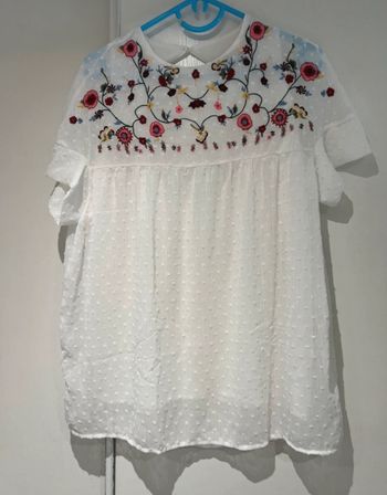 Blouse blanche  multicolore Vadim, taille 36