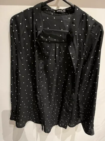Chemise noir à pois Shein