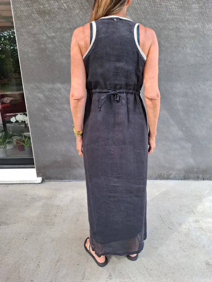 Robe longue Lady Captain - Lin & Coton - Taille 36 - Excellent état - photo numéro 3
