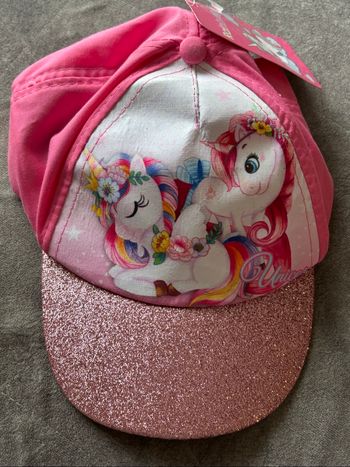Casquette pailletée Rainbow Unicorn taille 51 cm Neuf