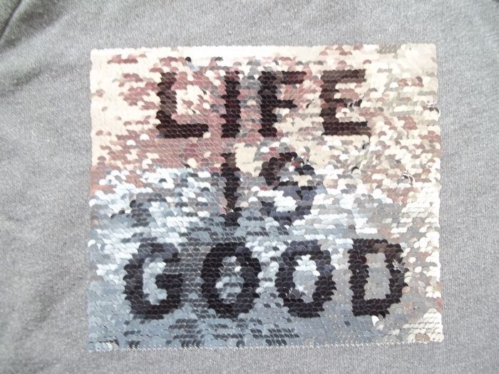 Sweat rouloté magique "Life is good" gris Orchestra 14 ans - photo numéro 5