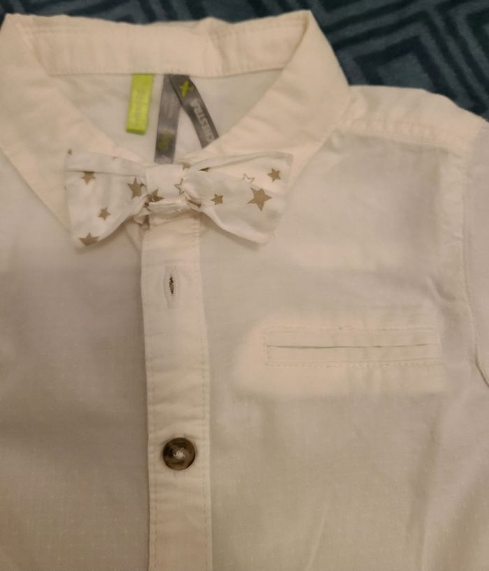 Chemise avec nœud pap 18mois - photo numéro 2