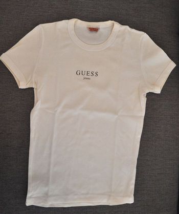 T-shirt blanc GUESS jeans taille S