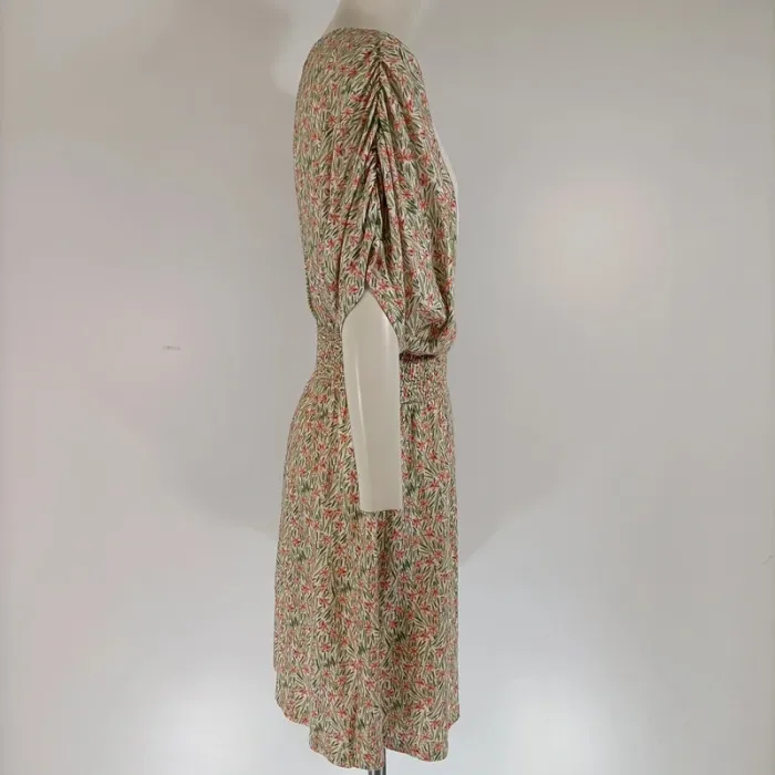 Robe courte CMT atelier beige fleurie - Taille 38 - État neuf - A137 - photo numéro 5