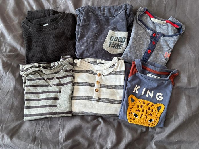 lot 6 t-shirt manches longues 6 ans