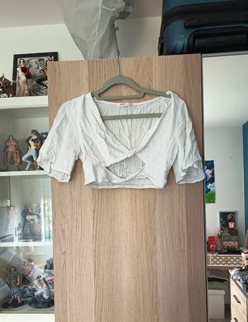 Top blanc pull and bear - Taille S 36