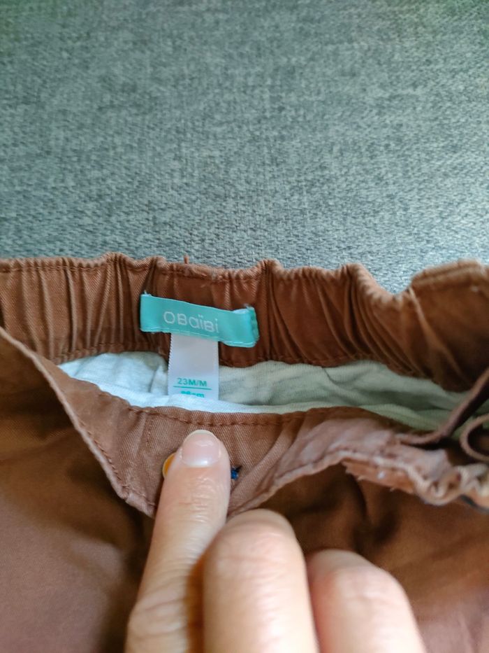Pantalon façon treillis marron - photo numéro 2