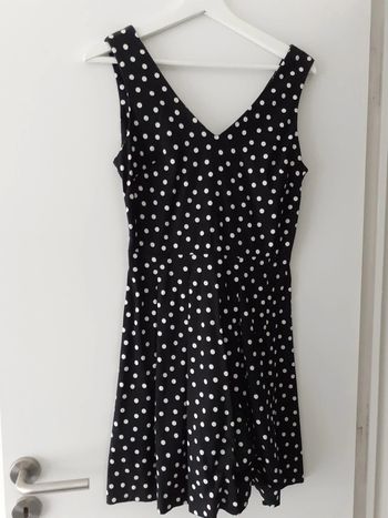 Robe femme été 38 Camaïeu noir à pois blanc