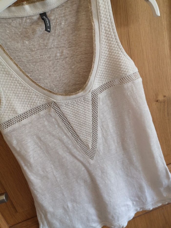 Débardeur Naf naf en blanc Xs - photo numéro 2