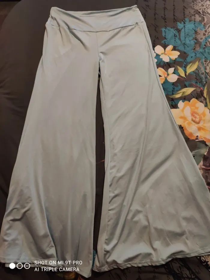 Pantalon fluide été bleu ciel m
