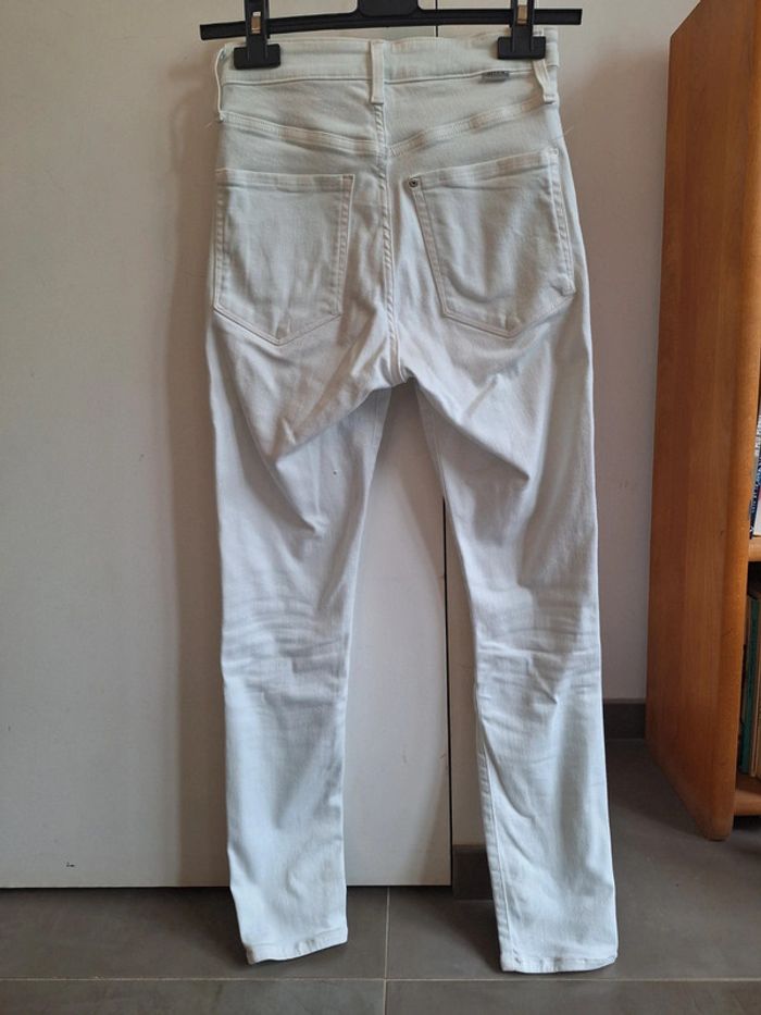 Jean bleu très clair / blanc skinny H&M S - photo numéro 2