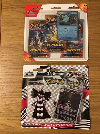 Lot tripack boosters cartes Pokémon étincelles déferlantes flamme blanche EV8 EV10.5