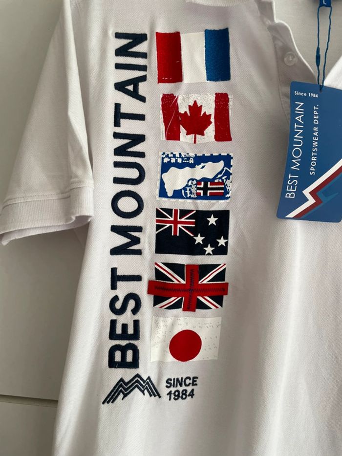 Polo blanc taille L Best Mountain - photo numéro 4