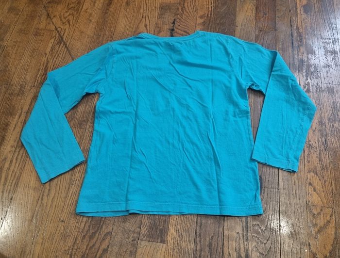 T-shirt manche longue garçon bleu turquoise Gemo taille 12 ans - photo numéro 3