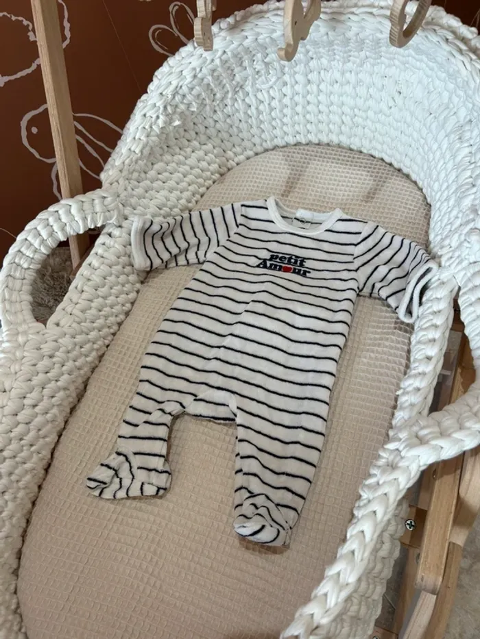 Pyjama marinière petit amour Kiabi 1mois