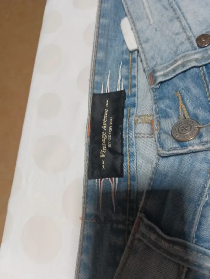Pantalon jeans femme Vintage Avenue taille 38/40 coupe évasée pattes d' éléphants rétro vintage - photo numéro 8