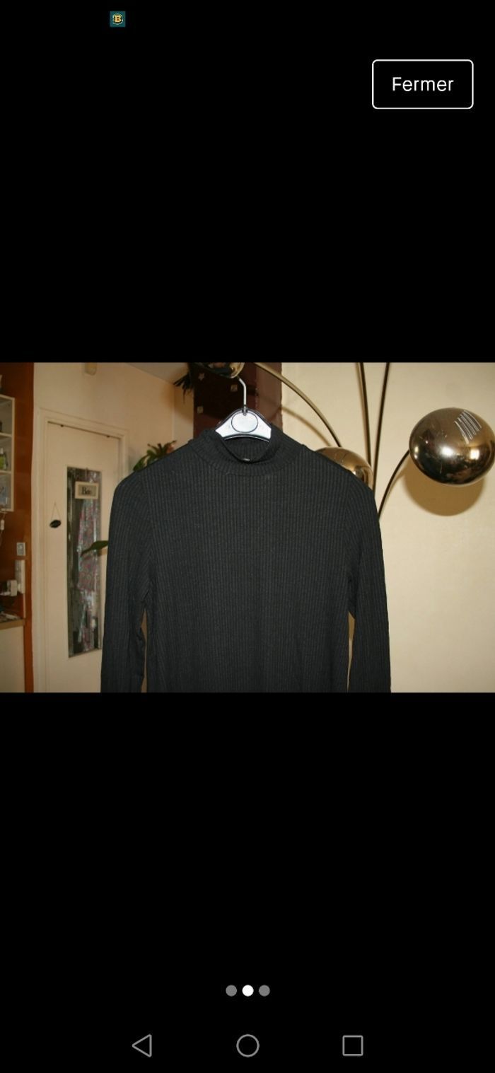 🌸Robe pull longue noire côtelée "camaïeu" Neuve 🌸 - photo numéro 2