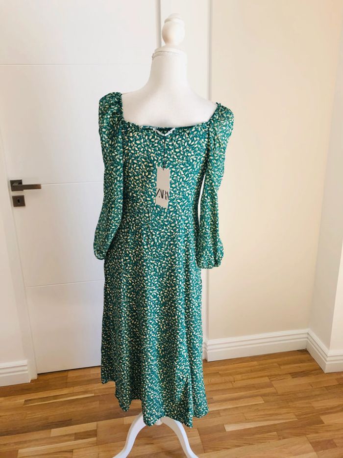 Robe d’été verte neuve Zara taille M/L - photo numéro 9