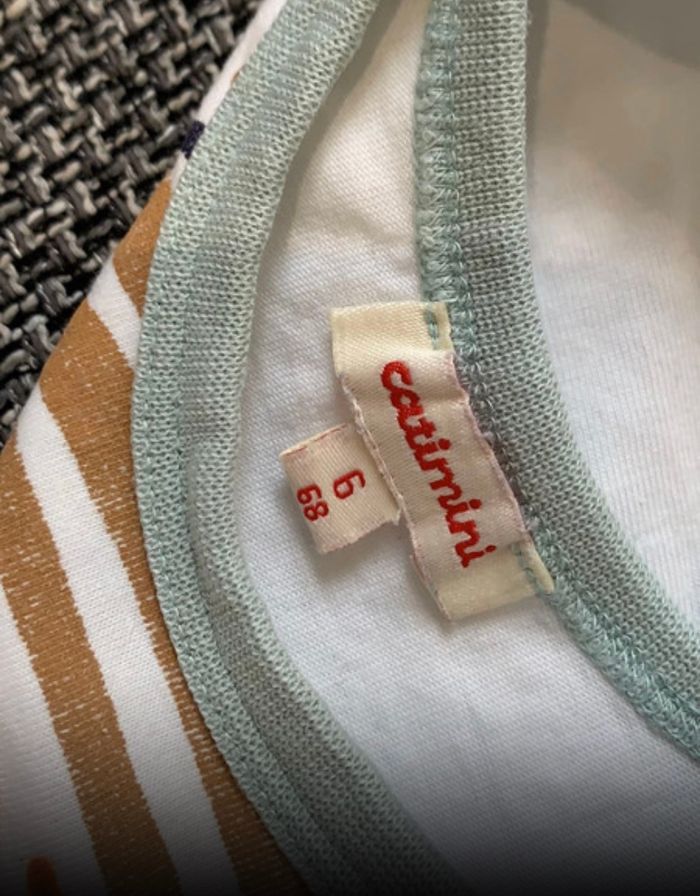 Lot de 3 tee-shirts Catimini, 6 mois en très bon état. - photo numéro 9