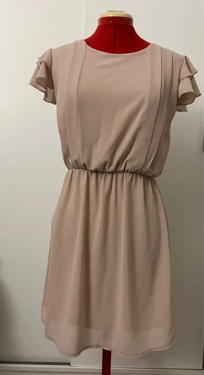 Robe patineuse à volants rose pale Talia Benson - photo numéro 2