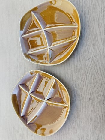 Assiettes moutarde Salins France