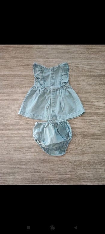 Robe fille 1 mois avec culotte