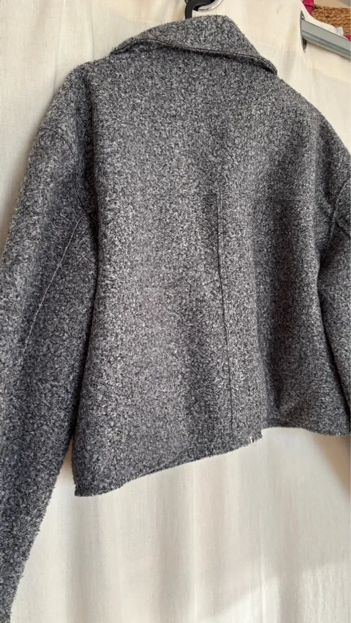Blouson gris molletonné à poches - photo numéro 7