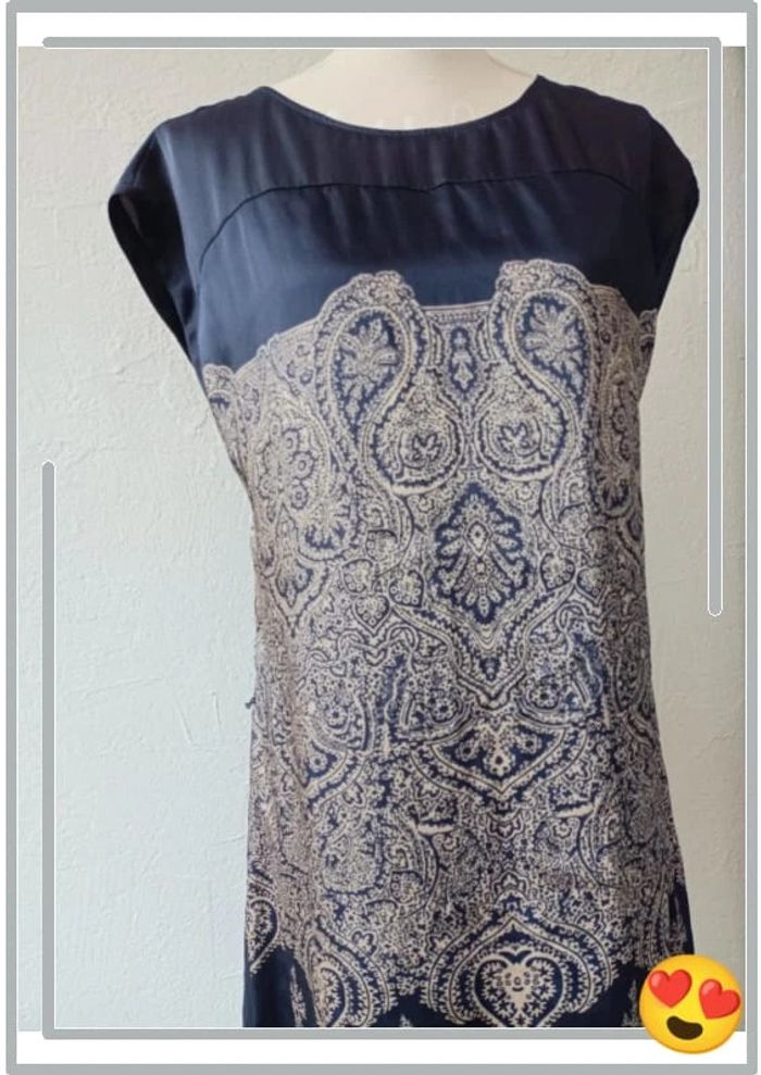 Robe Promod satiné bleu M 38/40 - photo numéro 2