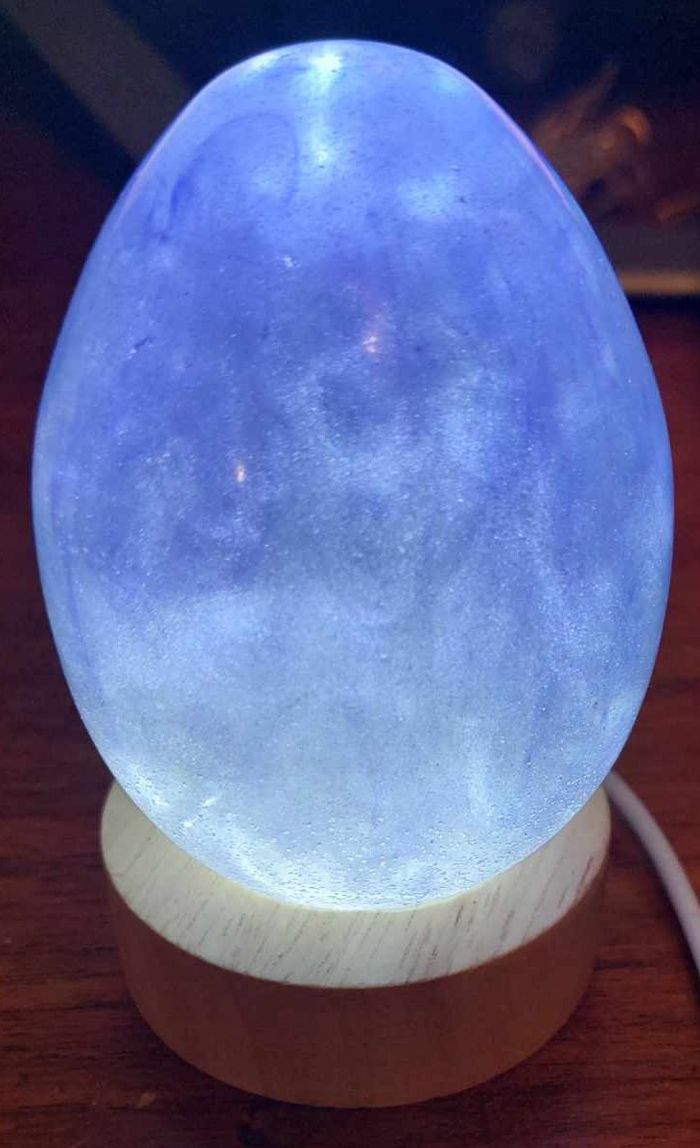 lampe led d'ambiance bleu argentée - photo numéro 3