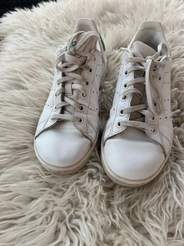 Baskets adidas stan smith blanc/vert taille 36 2/3 - photo numéro 3