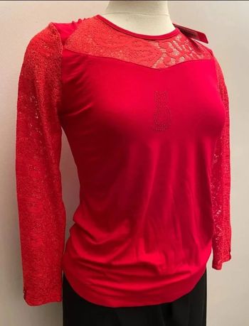 Magnifique t-shirt chat dentelle