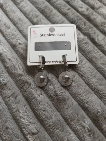 Boucle fantaisie argent créole