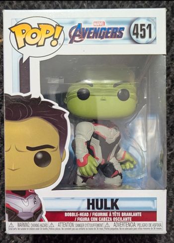 Vends Figurine Pop Marvel Hulk Avengers End Game