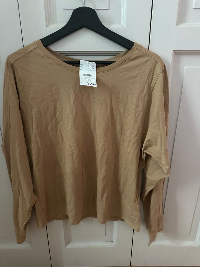 The shirt loose manches longues neuf beige camaïeu