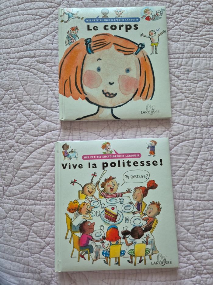 Livres enfants - mes petites encyclopédies larousse - lot 2 - corps et politesse