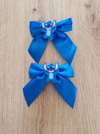 Lot 2 barrettes bleu – personnage Stitch Neuve
