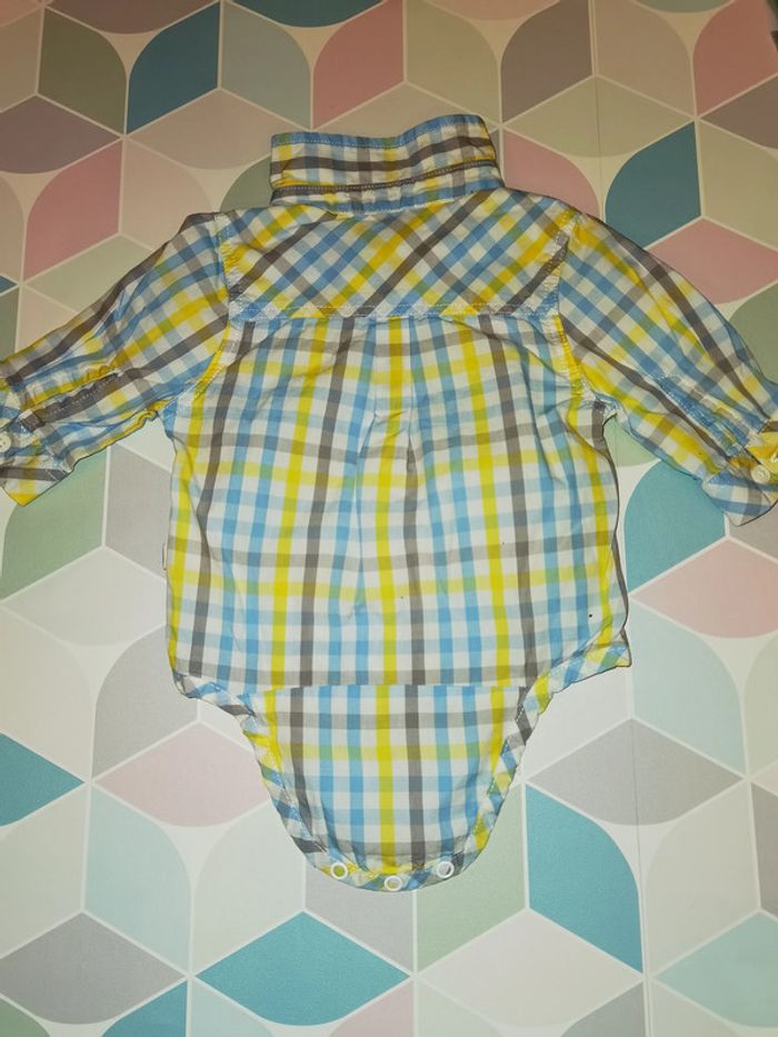 D2319 - body-chemise garçon 1 mois - photo numéro 2