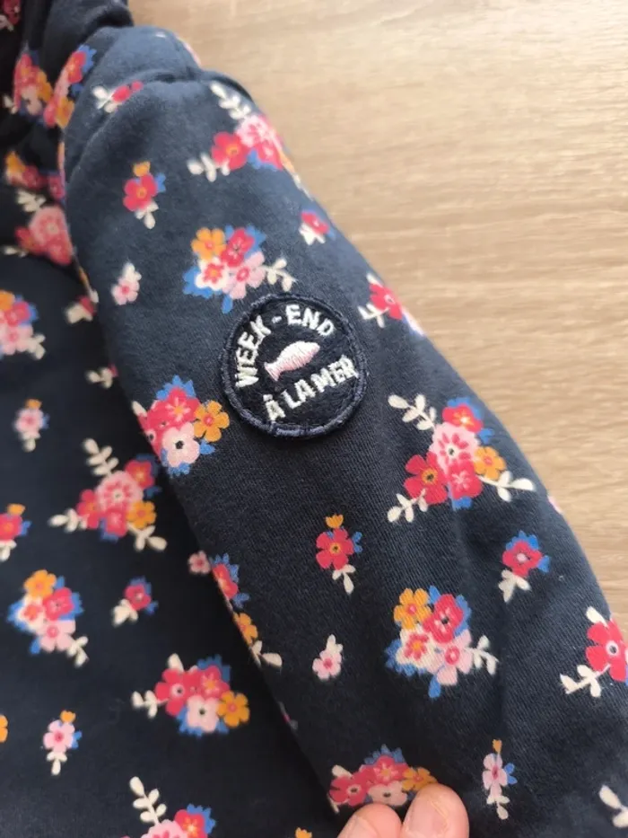 Combinaison fleurie sans pieds 9 mois  weekend à la mer - photo numéro 6