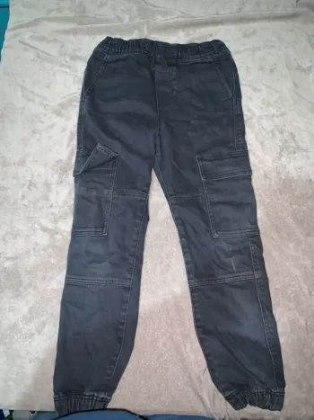 Pantalon cargo noir pour enfant