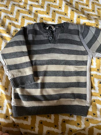 Pull 3 pommes garçon tie and dye 6 mois, gris, hiver