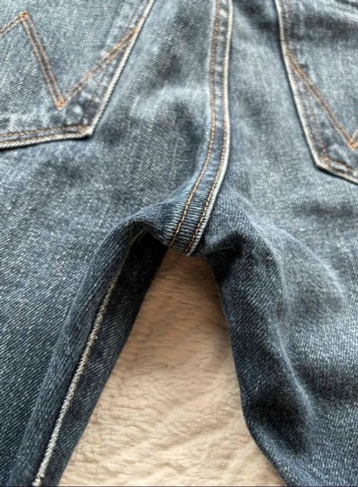 Jean Wrangler Larston bleu foncé délavé coupe slim tapered homme taille W28 38 M L32 - photo numéro 15