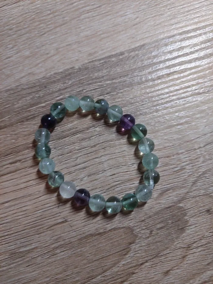 Bracelet fluorite – Pierre naturelle – Avec carte de propriété des pierres - photo numéro 2