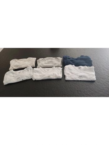 Lot 6 body manches longues bébé mixte H&M Kiabi Lupilu