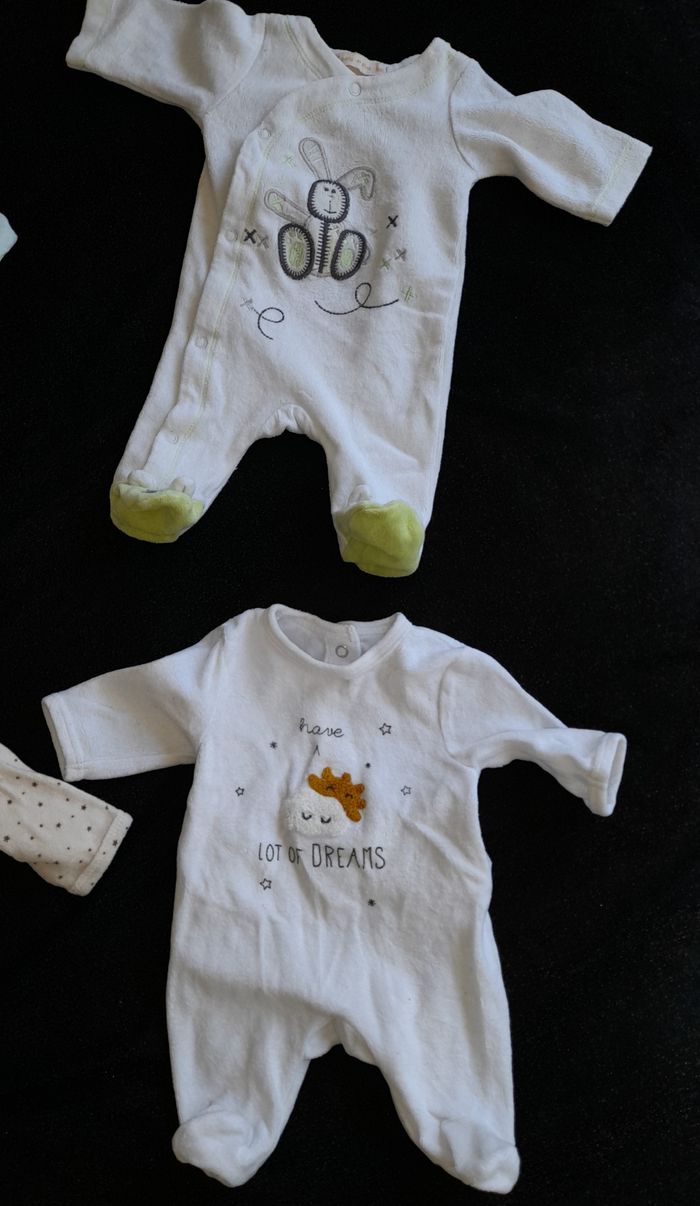 Lot 6 pyjamas velours naissance - photo numéro 4