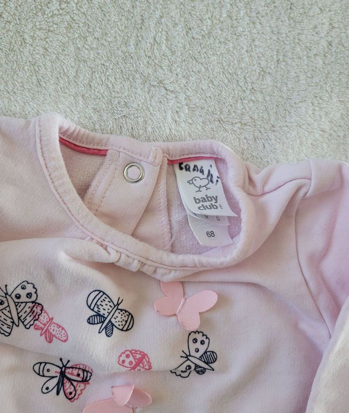 Ensemble bébé fille 3 pièces - Gilet fausse fourrure, Top & Jean - 6 mois - photo numéro 4