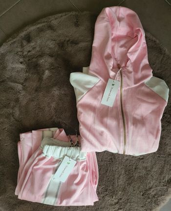 🌸 Ensemble de jogging rose & blanc - Taille unique 🌸