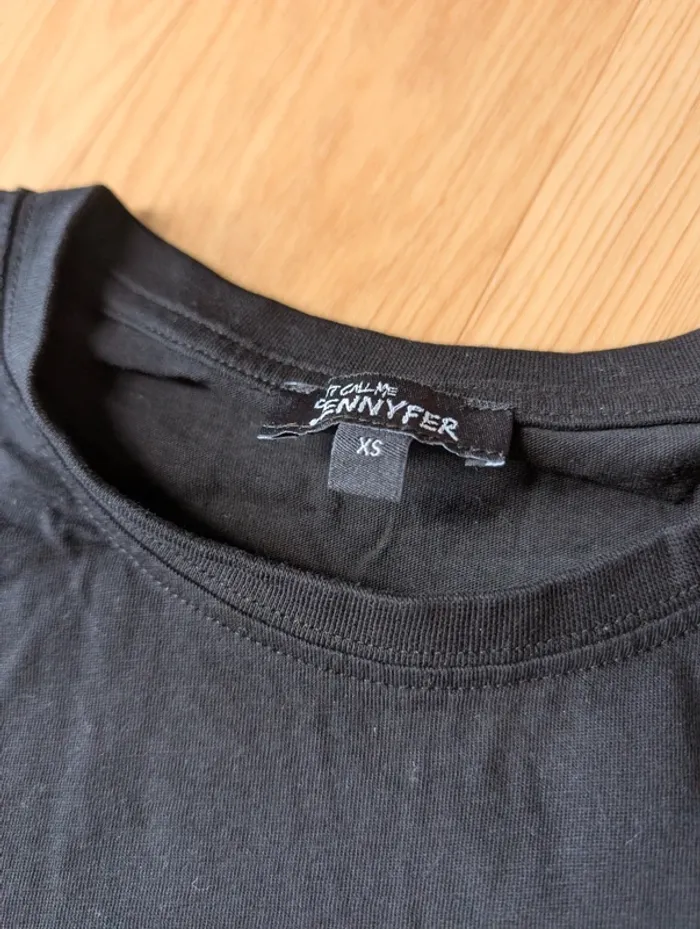 🖤 T-shirt inscriptions Jennyfer - XS - photo numéro 3