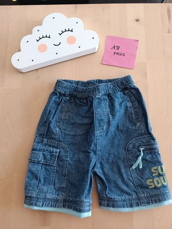 Short en jean 18/24mois